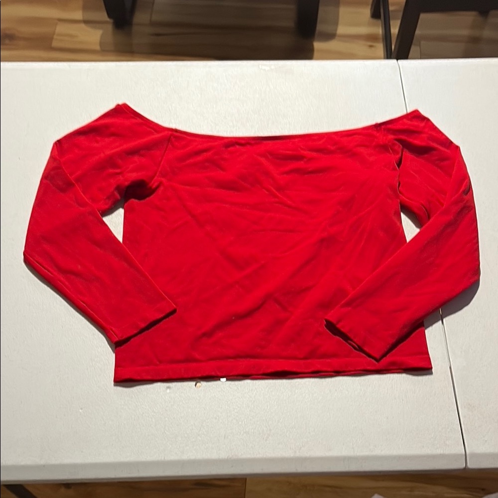 Red Off-Shoulder Women's Top